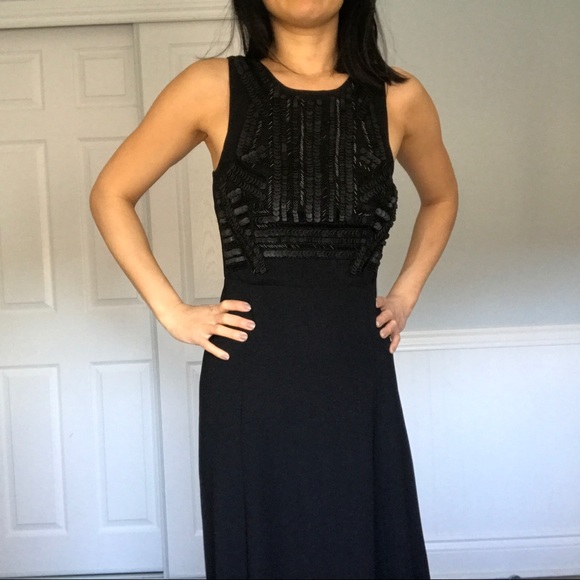 H&M Formal Sequin Top Black Maxi Dress. Women’s size 4 - Picture 2 of 12